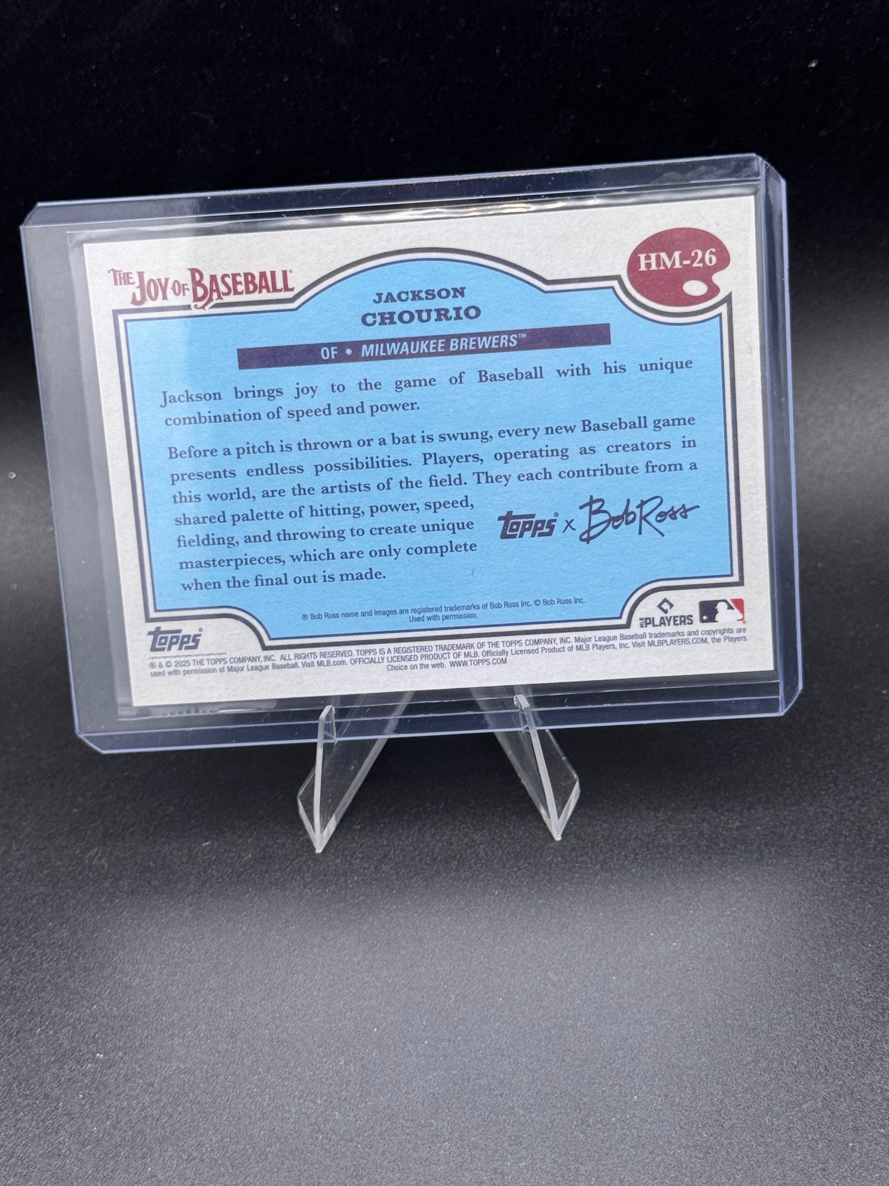 Jackson Chourio - 2025 Bob Ross X Topps The Joy of Baseball Happy Mistakes SP (Afro)