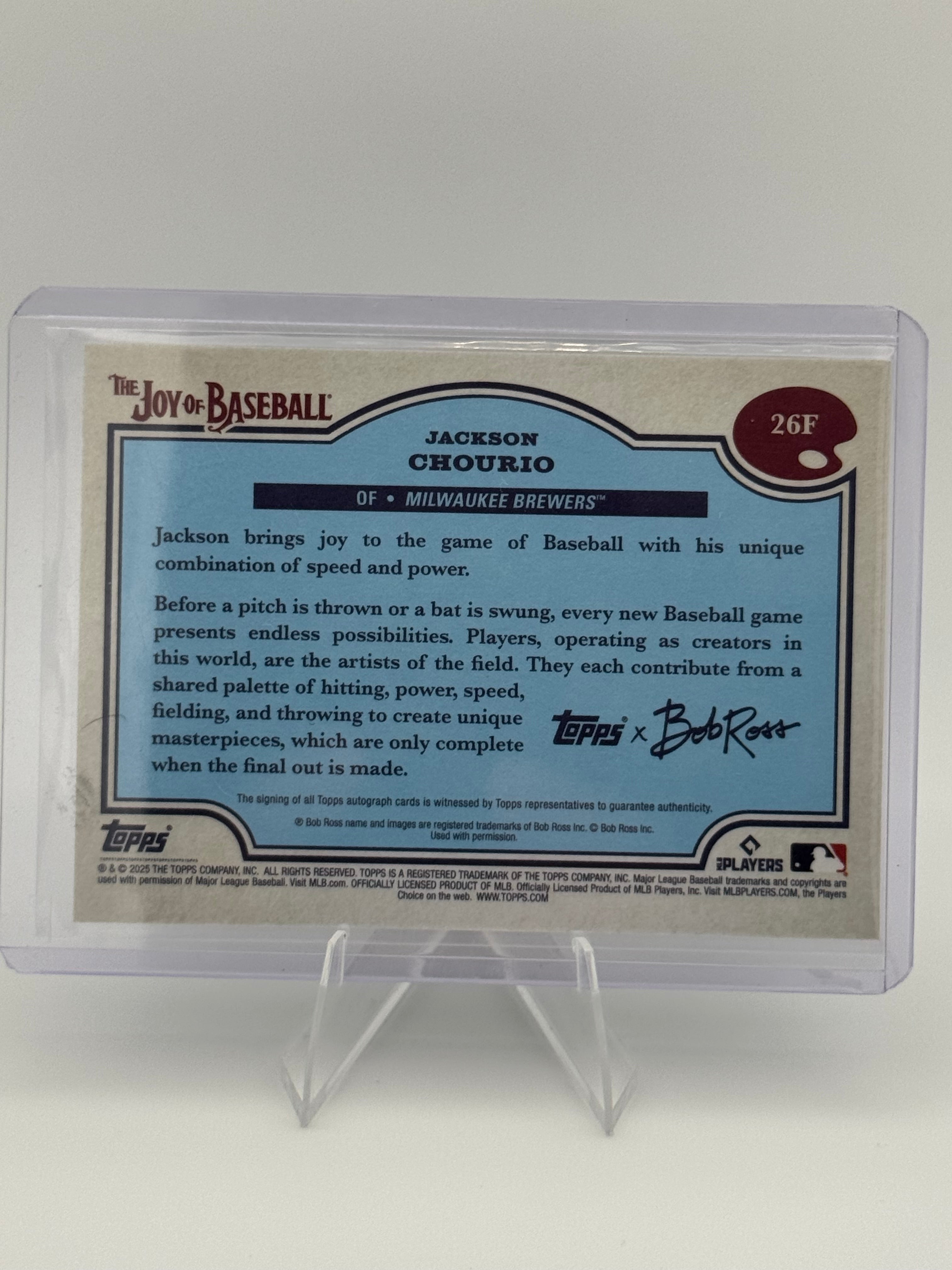 2025 Bob Ross Jackson Chourio Prussian Blue /50 Auto Color Match