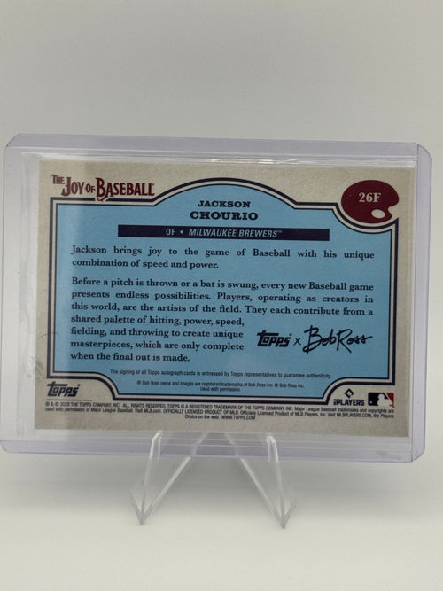 2025 Bob Ross Jackson Chourio Prussian Blue /50 Auto Color Match
