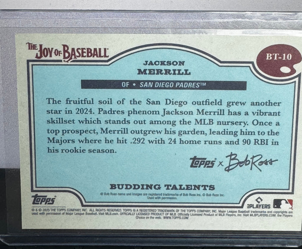 Tuesday Oct 6 Claim! 2025 Bob Ross -Jackson Merrill Budding Talents Prussian Blue /50
