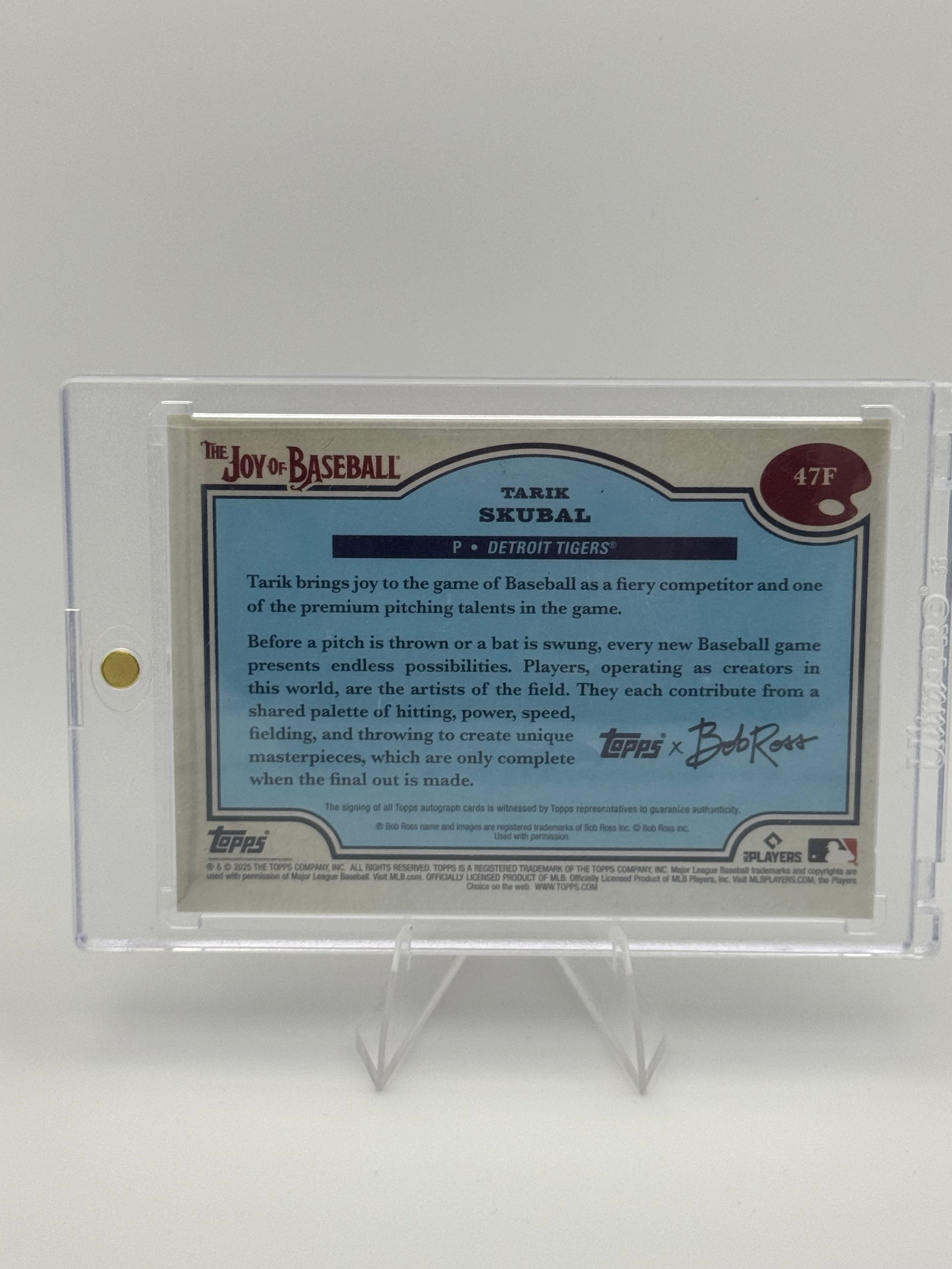 Tarik Skubal - 2025 Bob Ross Prussian Blue Color Match Auto /50 CLEAN