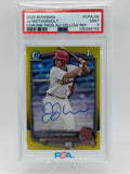 2025 JJ WETHERHOLT 1st Bowman Yellow Ref /75 Chrome Prospect AUTO PSA 9 🔥