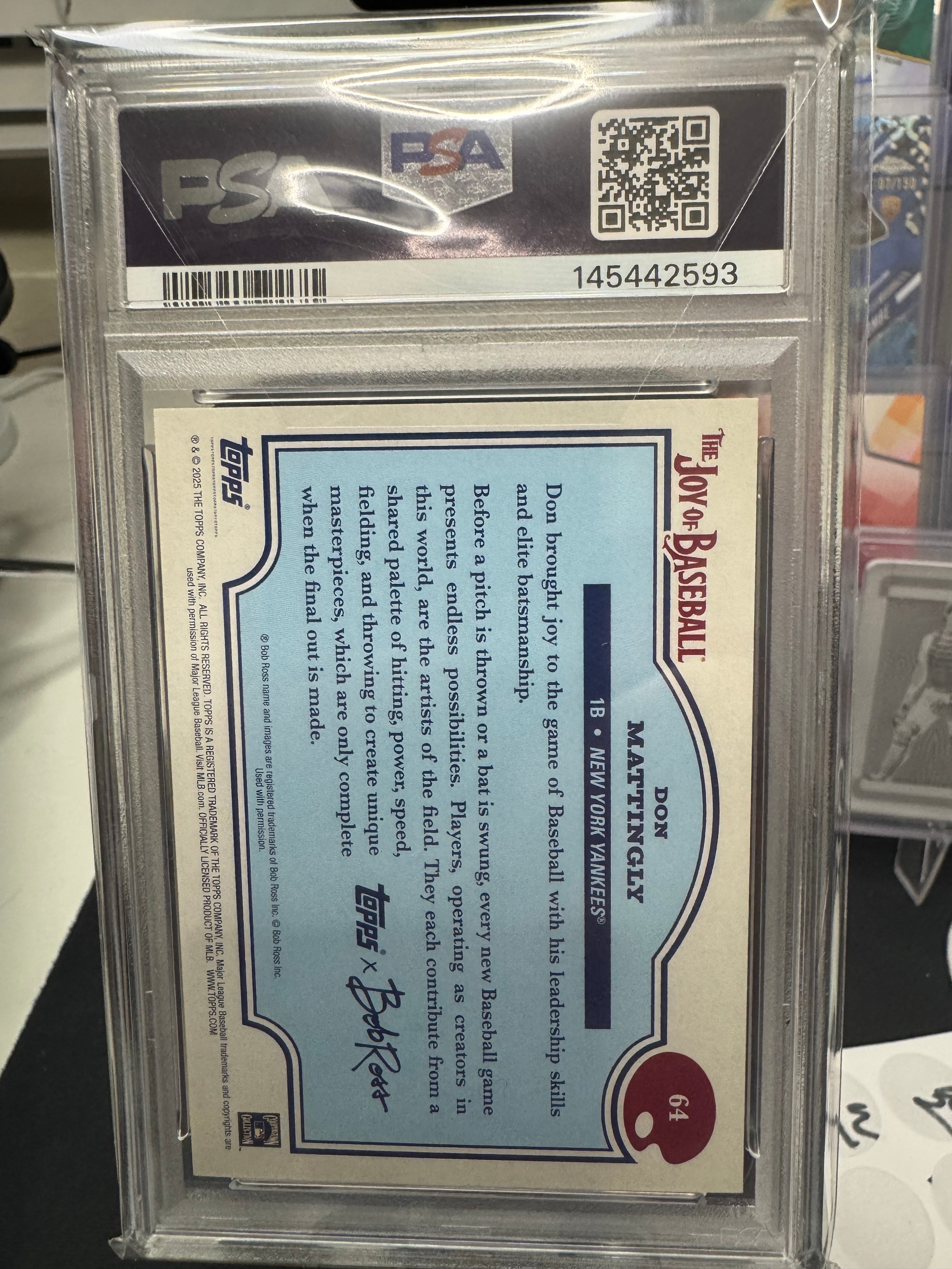 2025 Topps X Bob Ross The JoyBaseball Bobby Witt Jr. Prussian Blue /50 🔥PSA 9🔥