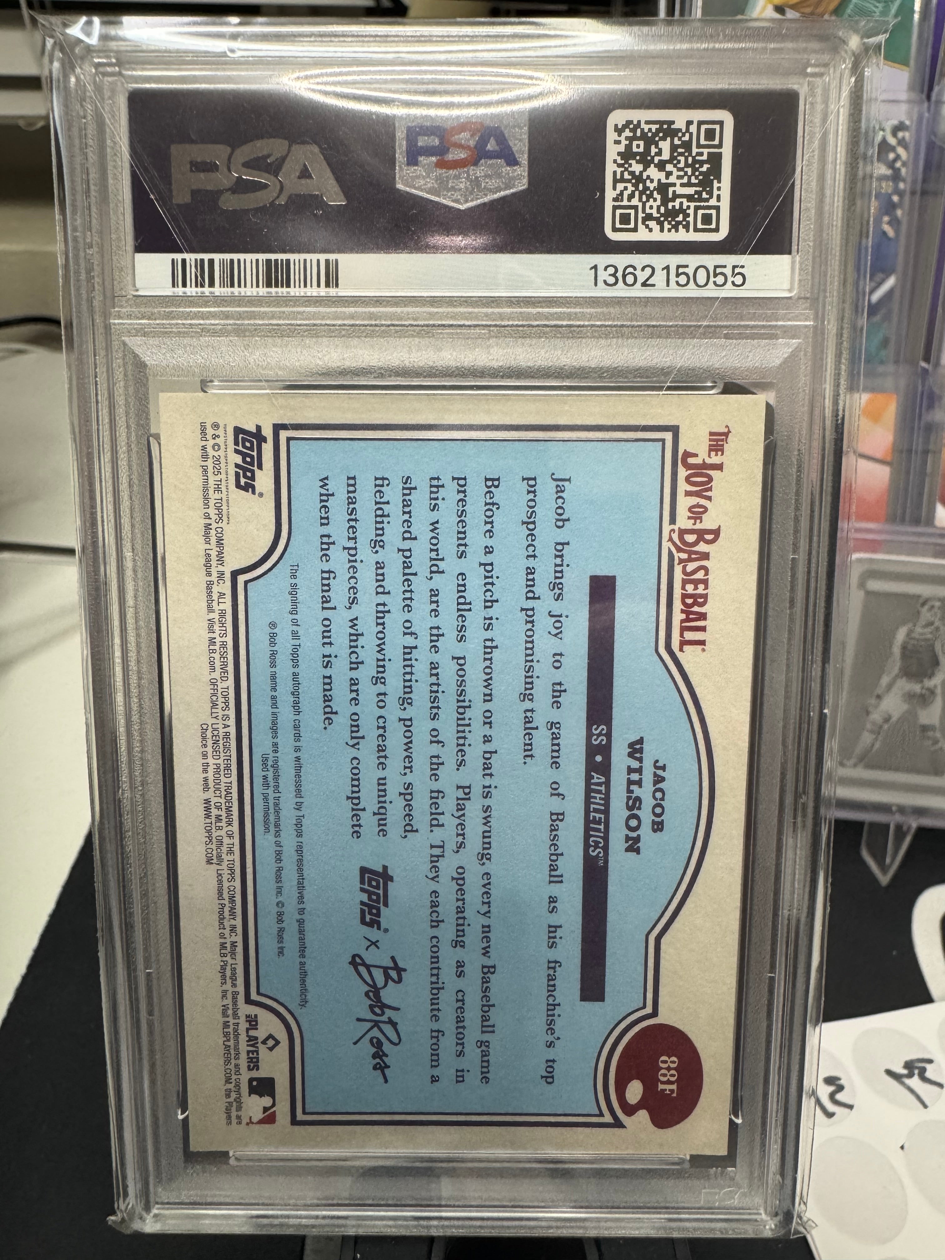 2025 Bob Ross Jacob Wilson Prussian Blue /50 AUTO PSA 9 LOW POP