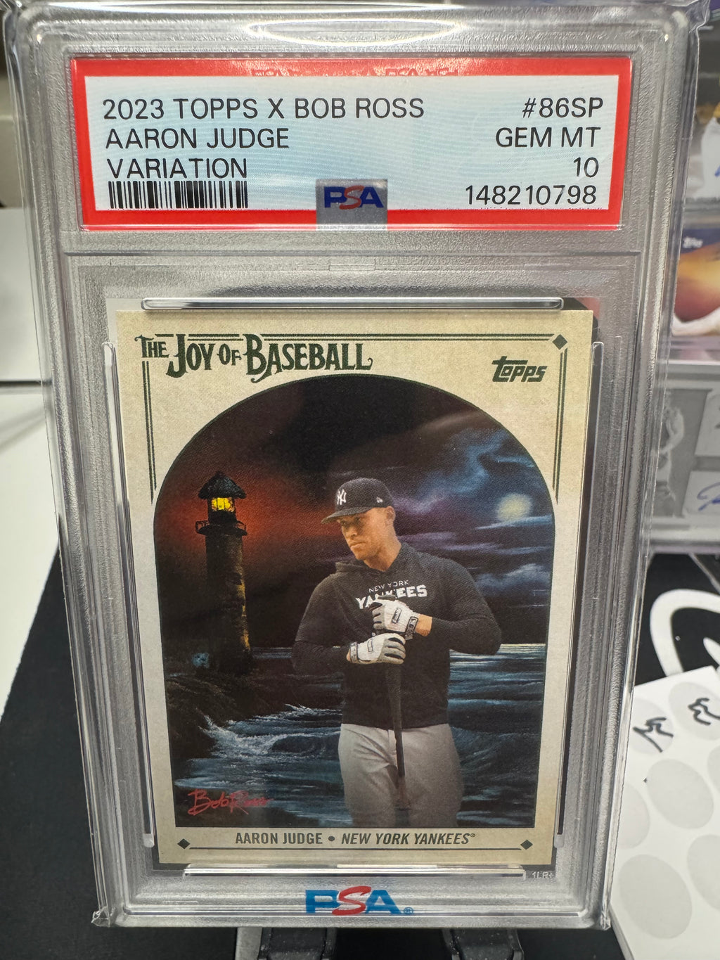 Aaron Judge 2023 Topps X Bob Ross SP Rare Variation #86-SP PSA 10 LOW POP!