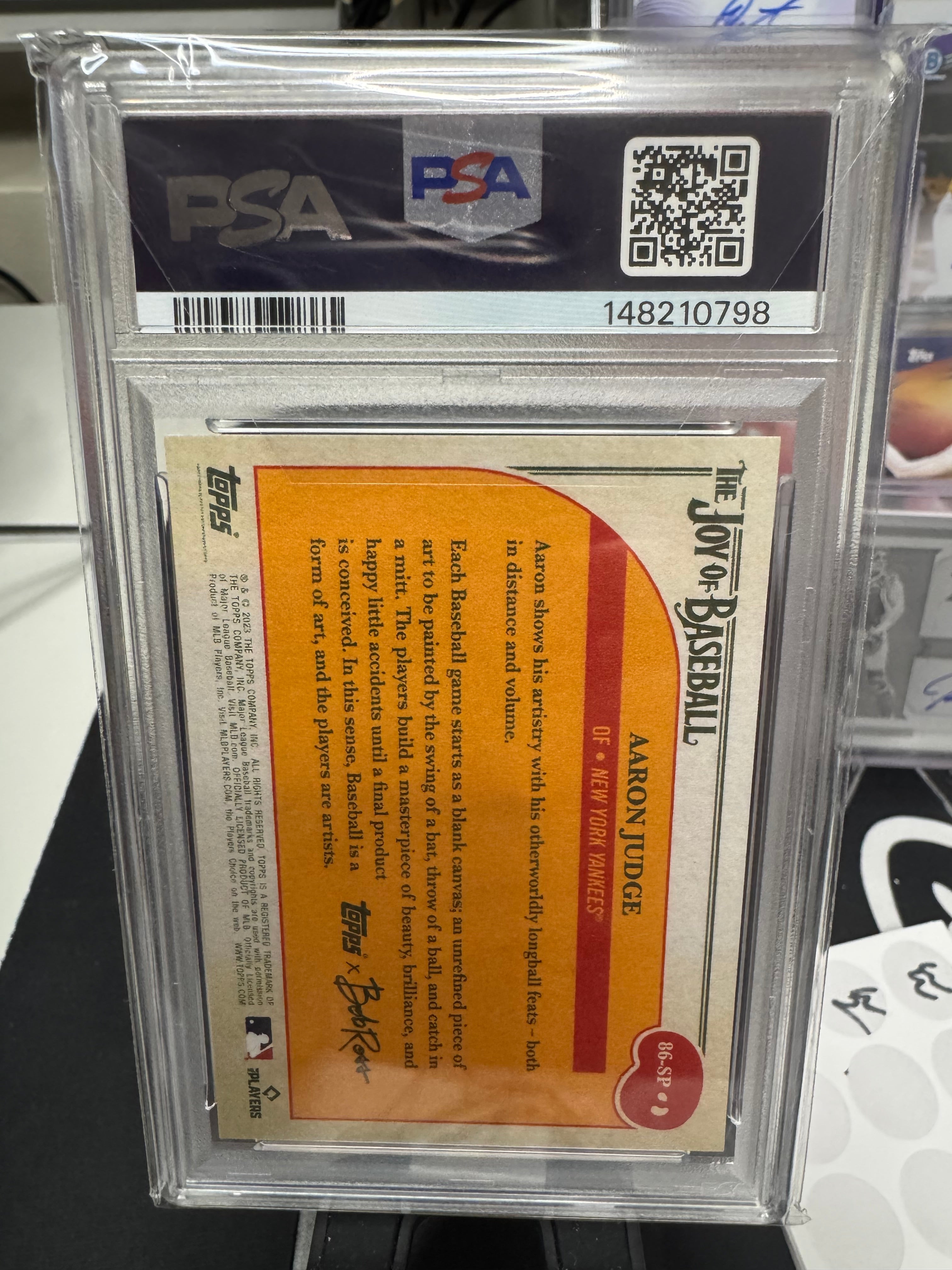 Aaron Judge 2023 Topps X Bob Ross SP Rare Variation #86-SP PSA 10 LOW POP!