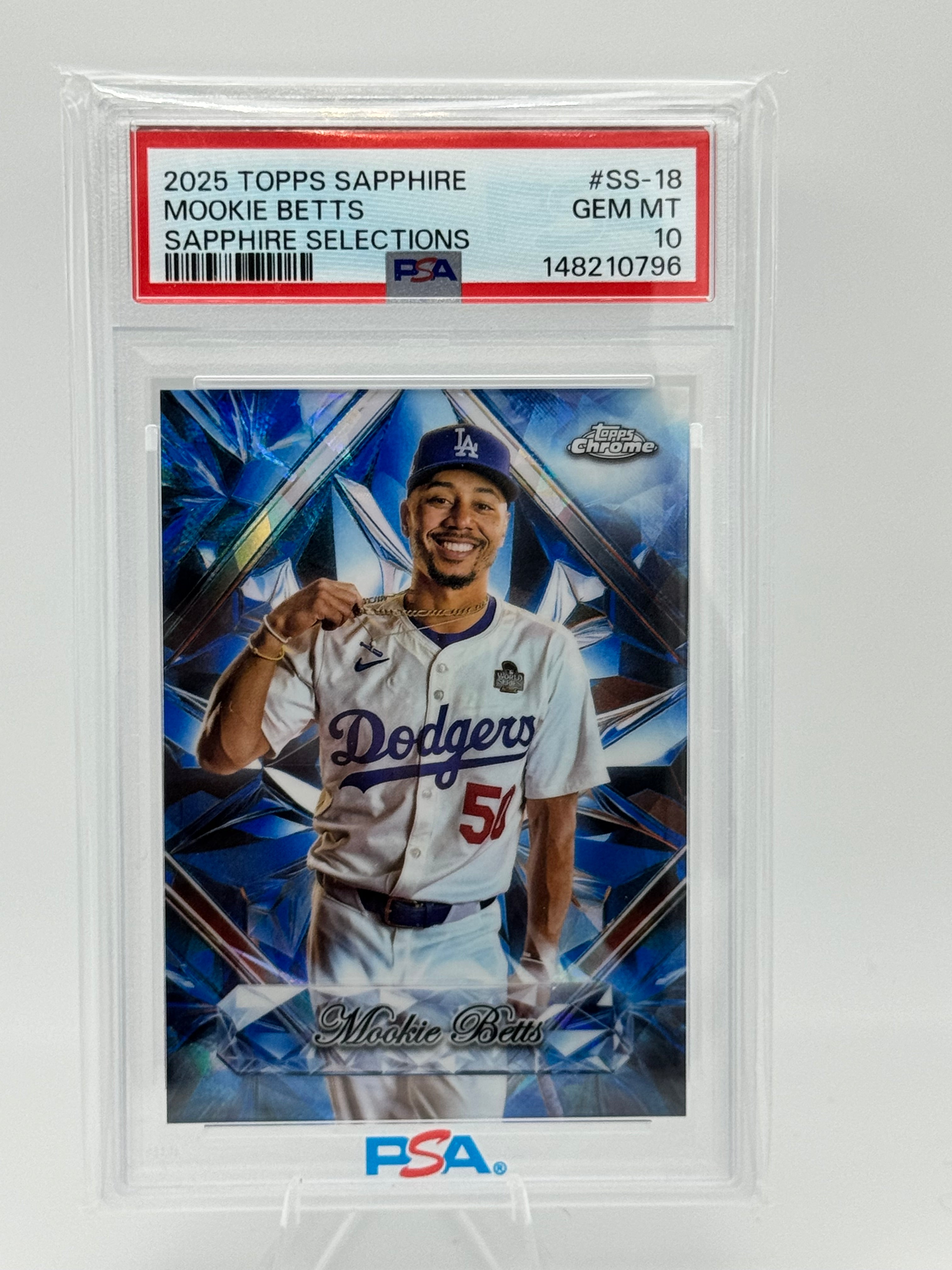 2025 Bowman Sapphire Mookie Betts Sapphire Selections PSA 10 GEM MINT