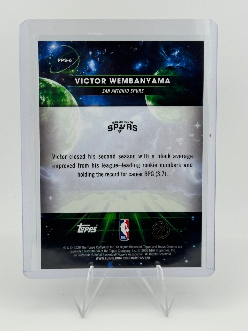 TUESDAY JUNE 16 CLAIM: 2025-26 Topps Cosmic Chrome Wembanyama Planetary Pursuit The Sun PP-6