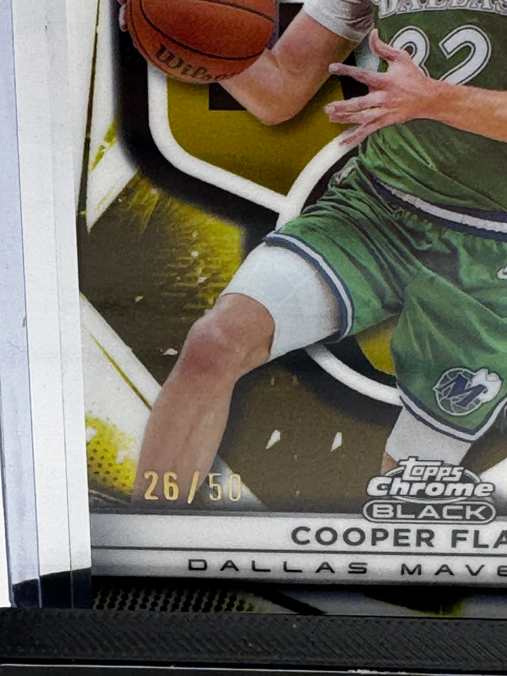 2025-25 Topps Chrome Black - Cooper Flagg Gold /50 Rookie Variation Short Print RC