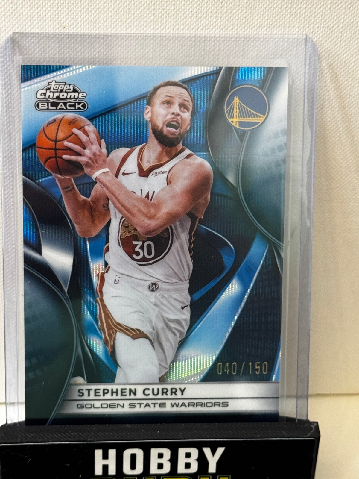 Tuesday Sept 8 Claim: 2025-26 Topps Chrome Black Stephen Curry Blue Wave Refractor /150