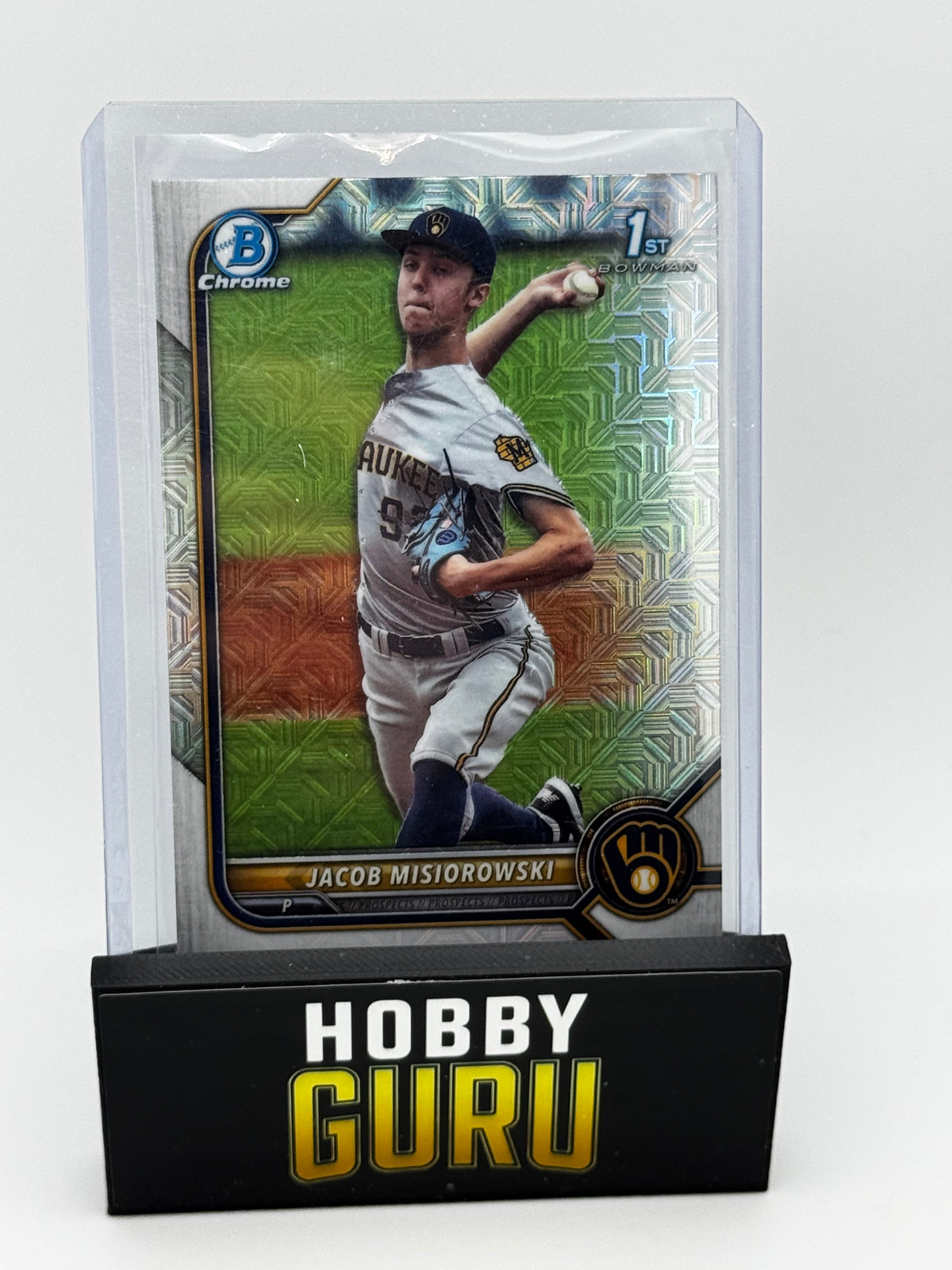 Jacob Misiorowski Bowman 1st Rookie Card RC Mojo Refractor - 2022 Bowman Draft