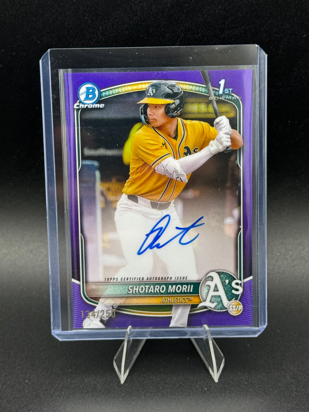 2025 Bowman Chrome Shotaro Morii Bowman 1st True Purple /250 Auto